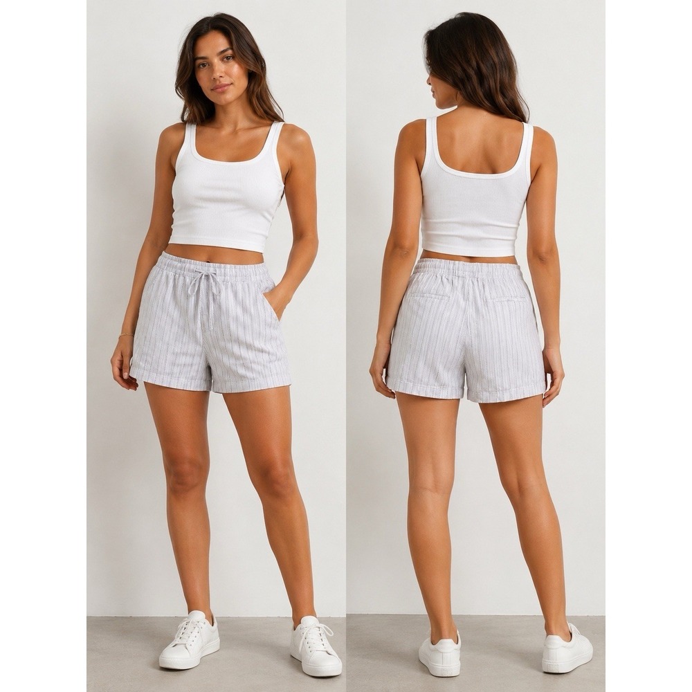 Y2K Abercrombie Baggy White Pants Linen Cotton Blend Size Medium Soft Girl XL